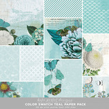 Color Swatch Teal Scrapbook Bundle