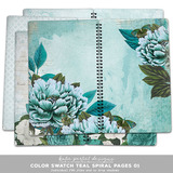 Color Swatch Teal Scrapbook Bundle