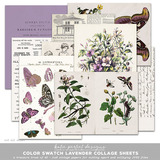 Color Swatch Lavender Collage Sheets