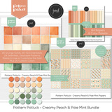 Pattern Potluck - Creamy Peach & Pale Mint Bundle