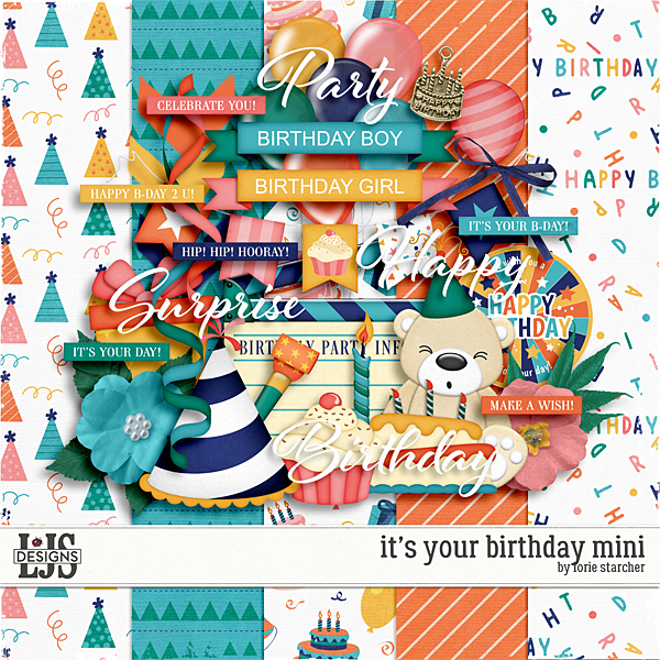 It's Your Birthday Mini Digital Art - Digital Scrapbooking Kits