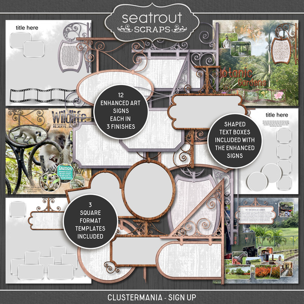 ClusterMania - Sign Up Digital Art - Digital Scrapbooking Kits