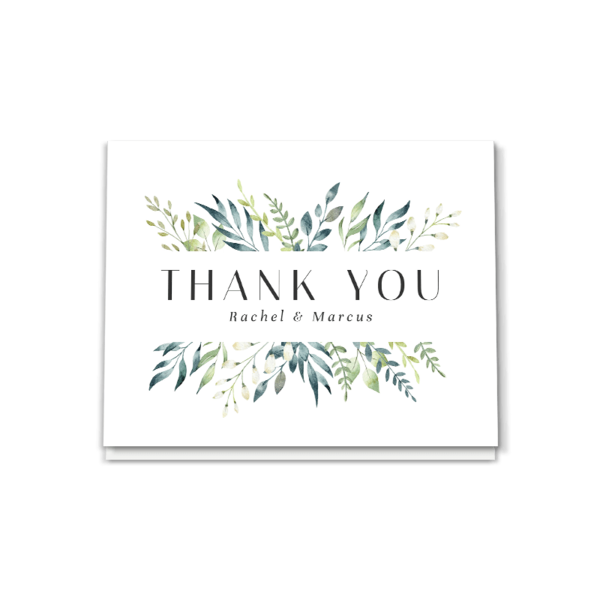 Watercolor Floral Folded Thank You | Photo Card | FOREVER.com