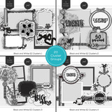 Black and White EZ Clusters Bundle