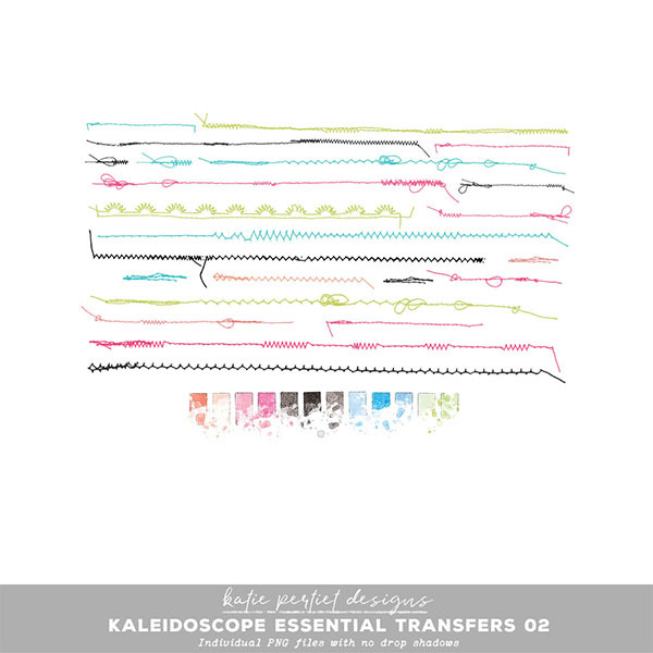 Kaleidoscope Essential Transfers 02 Digital Art - Digital Scrapbooking Kits
