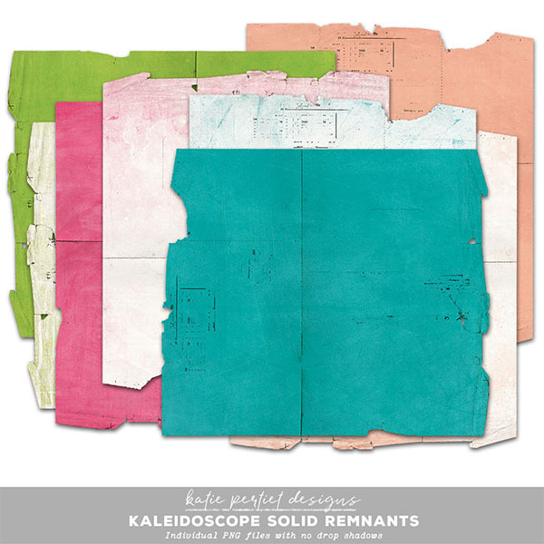 Kaleidoscope Solid Remnants Digital Art - Digital Scrapbooking Kits