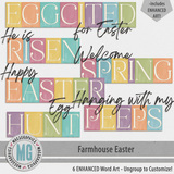 Farmhouse Easter Enhanced Word Art