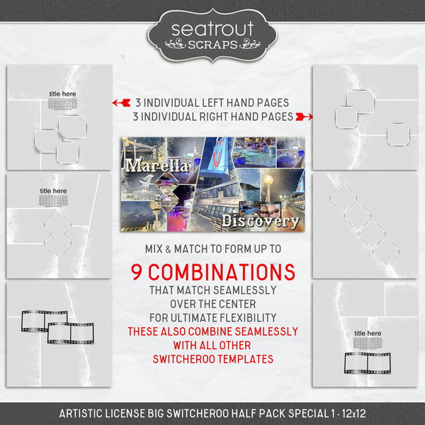 Artistic License Big Switcheroo Half Pack Special 1 Digital Art - Digital Scrapbooking Kits