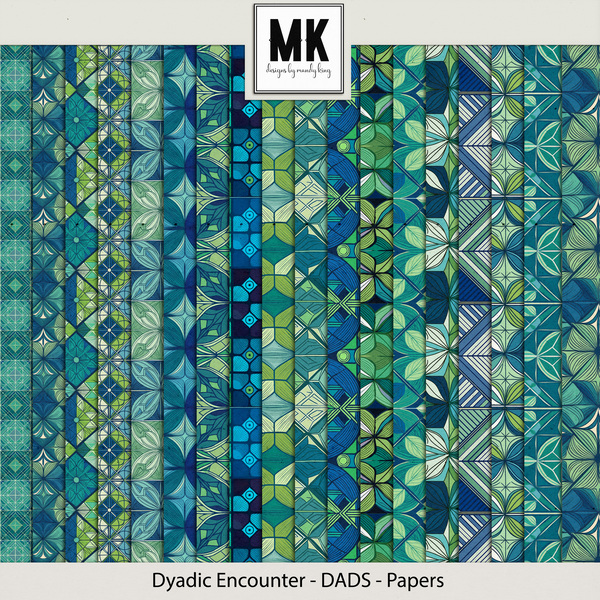 Dyadic Encounter - DAD - Papers Digital Art - Digital Scrapbooking Kits