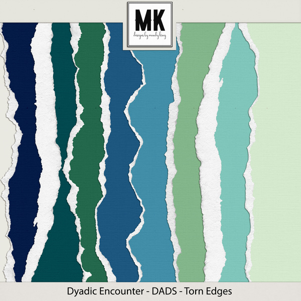 Dyadic Encounter - DAD - Torn Edges Digital Art - Digital Scrapbooking Kits