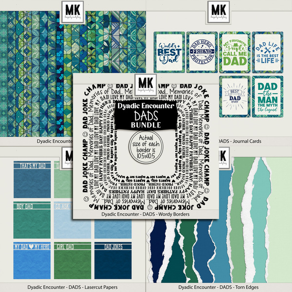 Dyadic Encounter - DAD - BUNDLE Digital Art - Digital Scrapbooking Kits