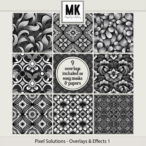 Pixel Solutions - Overlays & Effects 1 Digital Art - Digital Scrapbooking Kits