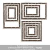 Vintage Artistry Wherever Map Frames