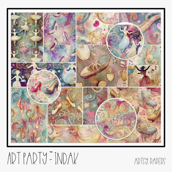 Indak - Artsy Papers Digital Art - Digital Scrapbooking Kits