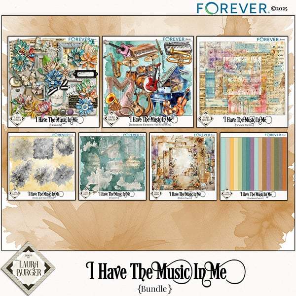 I Have The Music In Me Bundle Digital Art - Digital Scrapbooking Kits