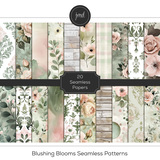 Blushing Blooms Seamless Patterns