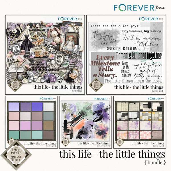 This Life - The Little Things Bundle Digital Art - Digital Scrapbooking Kits