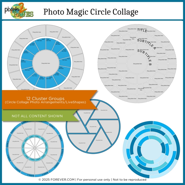 Photo Magic Circle Collage Digital Art - Digital Scrapbooking Kits