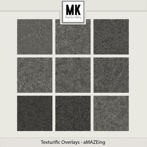 Texturific Overlays - aMAZEing Digital Art - Digital Scrapbooking Kits