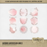 Wedding Watercolor Labels