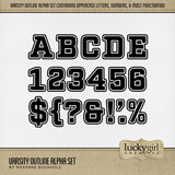 Varsity Outline Alpha Set