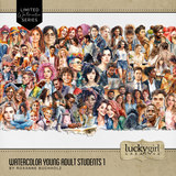 Watercolor Young Adult Students 1