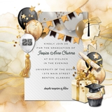 Graduation Gold Watercolor Papers