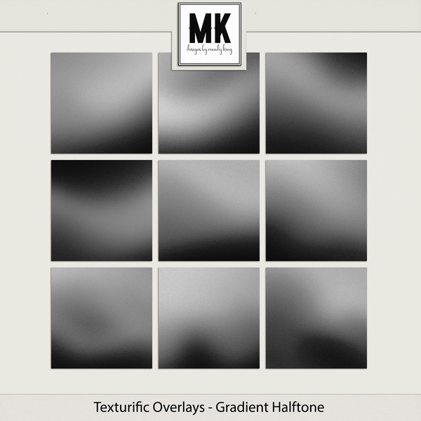 Texturific Overlays - Gradient Halftone Digital Art - Digital Scrapbooking Kits