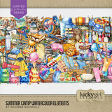 Summer Camp Watercolor Bundle