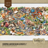 Camping Watercolor Bundle 2