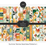 Summer Stories Seamless Patterns 1