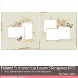 Painted Summer Sun Layered Templates 02