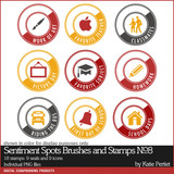 Sentiment Spots Brushes and Stamps 08