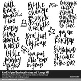 Hand Scripted Graduate Brushes and Stamps 01