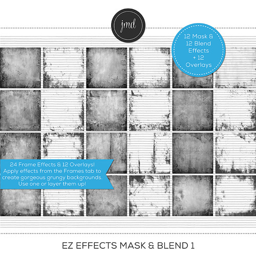EZ Effects Mask & Blend 1 Digital Art - Digital Scrapbooking Kits