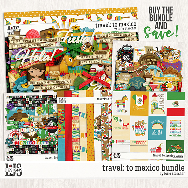 Travel - To Mexico Bundle Digital Art - Digital Scrapbooking Kits