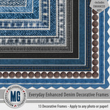 Everyday Enhanced Denim Decorative Frames