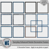 Everyday Enhanced Denim Decorative Frames