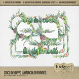 Cinco de Mayo Watercolor Frames