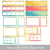Vintage Artistry Sunburst Filmstrip Frames