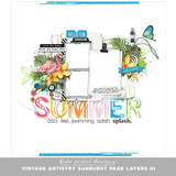 Vintage Artistry Sunburst Page Layers 01