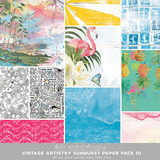 Vintage Artistry Sunburst Paper Pack 01