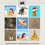 Dyadic Encounter - Green Christmas - Journal Cards