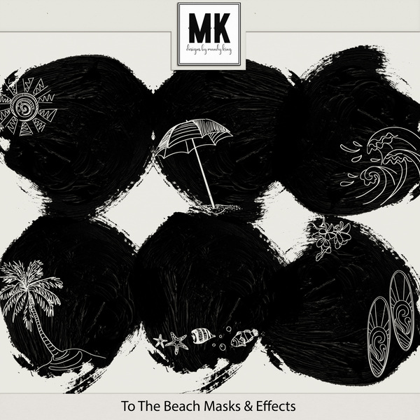 To The Beach - Masks & Effects Digital Art - Digital Scrapbooking Kits