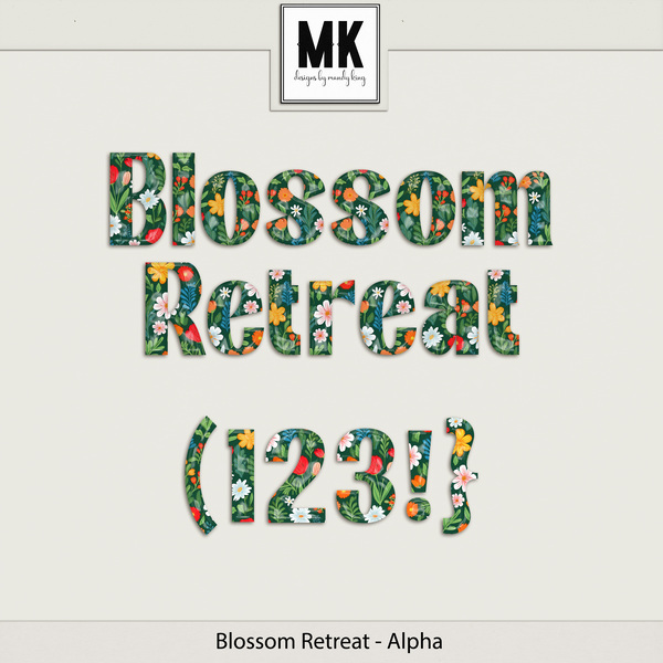 Blossom Retreat - Alpha Digital Art - Digital Scrapbooking Kits