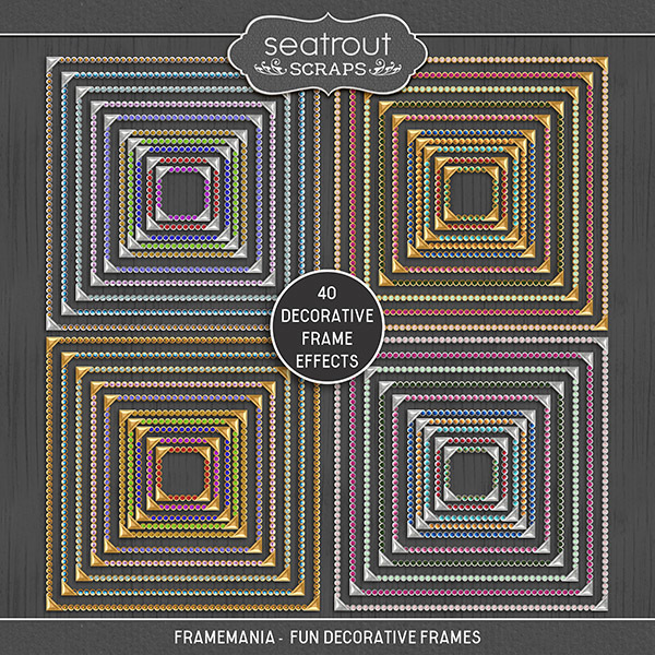 FrameMania - Fun Decorative Frames Digital Art - Digital Scrapbooking Kits