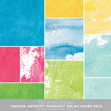 Vintage Artistry Sunburst Solids Paper Pack