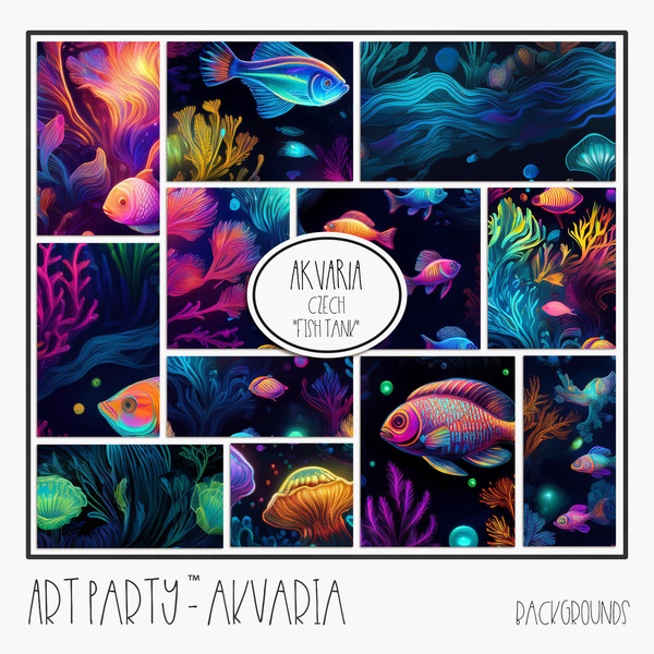 Akvaria Backgrounds Digital Art - Digital Scrapbooking Kits