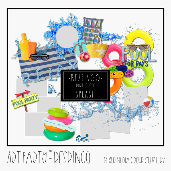 Respingo - Mixed Media Group Clusters Digital Art - Digital Scrapbooking Kits