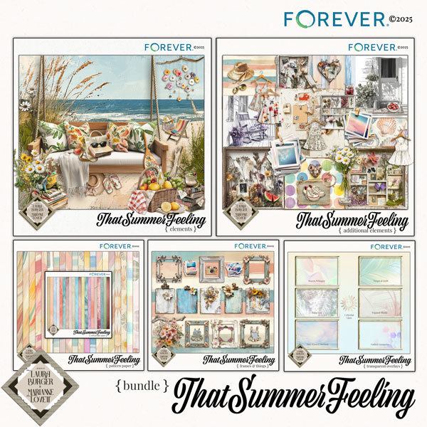 That Summer Feeling Bundle Digital Art - Digital Scrapbooking Kits